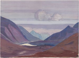 Rio Chandra, estudo, 1931 de Nicholas Roerich