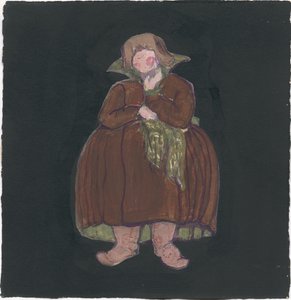 Figurino da ópera de Rimsky-Korsakov "O conto do czar Saltan", 1919 de Nicholas Roerich