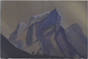 Passagem da montanha, tempestade, 1936 de Nicholas Roerich