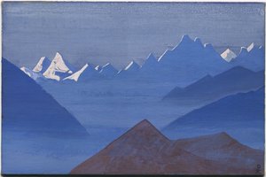 Pôr do sol, série "Gastar", 1931 de Nicholas Roerich