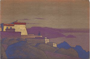 Tibete, Mosteiro de Gelukpa, 1936 de Nicholas Roerich