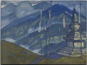 Ondas de névoa, série "Himalaia", 1924 de Nicholas Roerich