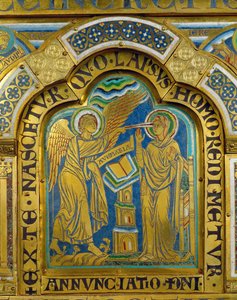 A Anunciação, do Altar de Verdun ... de Nicholas of Verdun