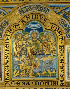A Última Ceia, do Altar de Verdun ... de Nicholas of Verdun