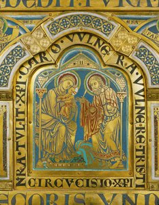 A circuncisão de Jesus ... (esmalte sobre cobre dourado) de Nicholas of Verdun