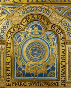Doze bestas do Apocalipse, do Altar de Verdun ... de Nicholas of Verdun