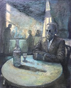 Água de fogo, 2018-23 (óleo sobre tábua) de Nick Williams