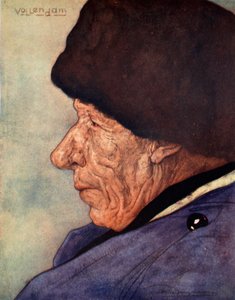 A cabeça de um homem, Volendam, 1904 de Nico Jungman