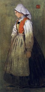 Noruega: A Hardanger Country Girl (cor litho)