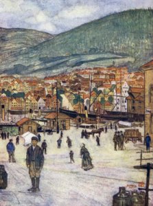 Noruega: Bergen (cor litho) de Nico Jungman