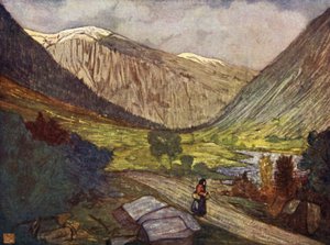 Noruega: montanhas e rio em Gjora de Nico Jungman