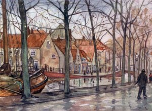 The Harbour, the Hague (cor litho) de Nico Jungman