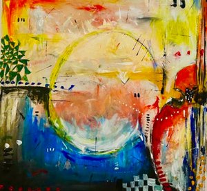 Círculo abstrato vibrante de Nico Phooko