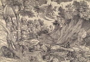St. Jerome in the Wilderness, meados do século XVI, meados do século XVI. de Nicolò Boldrini.