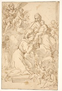 Madonna e criança com Santo Antônio de Pádua de Nicolò Ricciolini