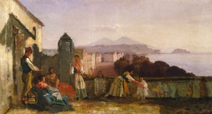 Nápoles de Mergellina (óleo sobre tela) de Nicola Palizzi