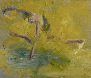 Bailarina no mar, 2021 (óleo sobre tela) de Nicola Pucci
