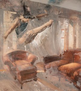 Mergulhar num sofá, 2018 (óleo sobre tela)
