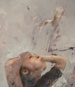 Lição de voo IV, 2020 (óleo sobre tela) de Nicola Pucci