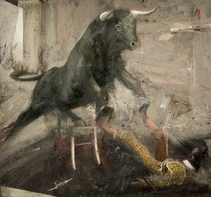 Cadeira Toro e torero, 2017 (óleo sobre tela) de Nicola Pucci