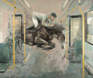Saltos de elétrico II, 2019 (óleo sobre tela)