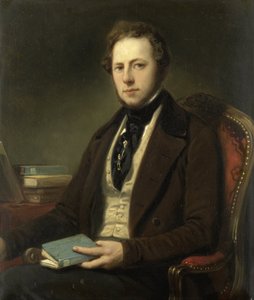 Retrato de um homem, talvez Petrus Augustus de Genestet (1829-1861) de Nicolaas Pieneman (attributed to)