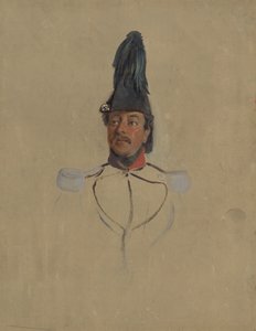 Estudo de retrato do Capitão T.S. nabal de Nicolaas Pieneman