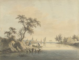 Vista da aldeia de Elst aan de Maas
