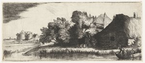 Paisagem com uma casa de campo de Nicolaes Anthoni Flinck (attributed to)
