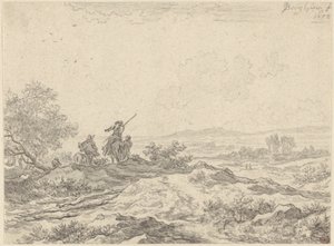 Paisagem de dunas com pastores de Nicolaes Berchem