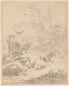 Rebanho de descanso. de Nicolaes Berchem