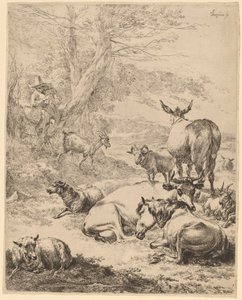 Rebanho de descanso. de Nicolaes Berchem