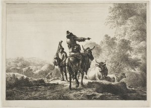 O tocador de gaita de foles de Nicolaes Berchem