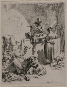 O pastor da tubulação de Nicolaes Berchem