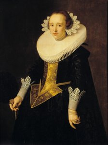 Retrato de uma mulher de 22 anos, 1628. de Nicolaes Eliasz. Pickenoy
