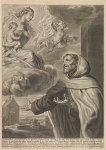 H. Agabus de Jerusalém adora Maria de Nicolaes Lauwers