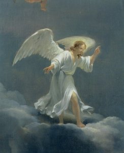 A Anunciação aos Pastores, detalhe do anjo