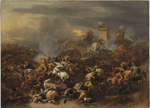 A batalha entre Alexandre e Porus de Nicolaes Pietersz. Berchem