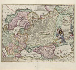 Mapa da Rússia, segunda metade do século XVII