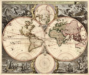 Um mapa novo e exato do mundo, cerca de 1.690