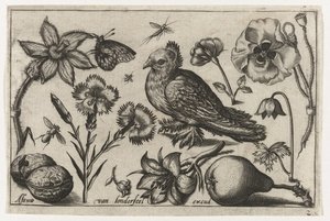 Flores, uma pêra e um pombo
Pássaros, flores, insectos, etc. (título da série)