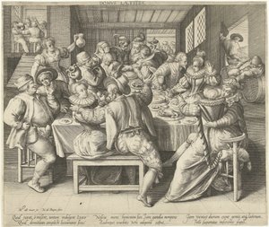 Een huis vol festrumoer House of Joy (título no objeto) de Nicolaes de Bruyn