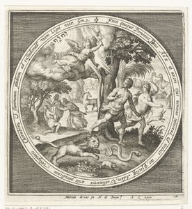 Expulsão do paraíso de Nicolaes de Bruyn