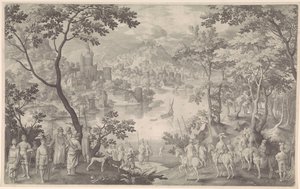 Cura de Naamã de Nicolaes de Bruyn