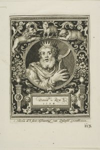 Rei David, prato cinco de "Os Nove Dignos". de Nicolaes de Bruyn
