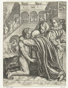 Regresso ao Lar do Filho Pródigo Filio habet conuiuia laeta Reuerso (título no objeto) Conto do Filho Pródigo (título da série) de Nicolaes de Bruyn