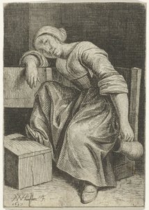 Mulher jovem com jarro na mão de Nicolaes van Haeften
