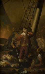 Christian IV a bordo de seu carro-chefe "The Trinity" de Nicolai Abildgaard