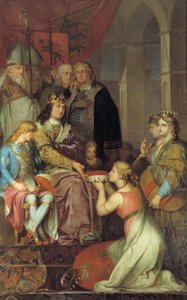 Christian I proclamando Holstein um Ducado em 1474. Pintado para o Castelo de Christiansborg de Nicolai Abildgaard