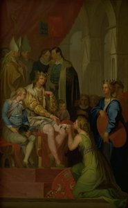Christian I Elevando a Província de Holstein ao Estado de um Ducado em 1460 de Nicolai Abildgaard
